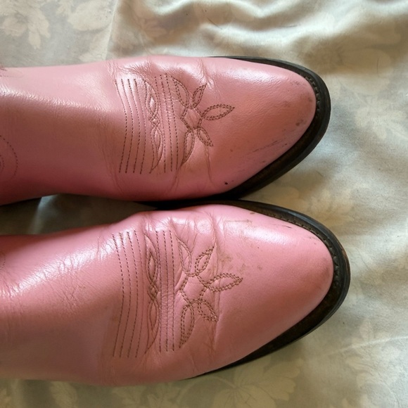 ‼️SOLD‼️ Vintage | Pink western Leather boots - Picture 3 of 6